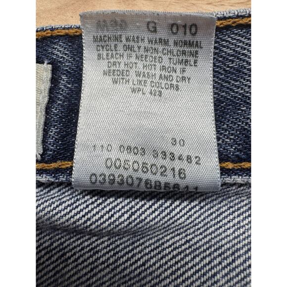 Levis 505 Regular Fit Straight Leg Vintage Denim Distressed Jeans Mens 36x32 Y2K - Picture 5 of 6